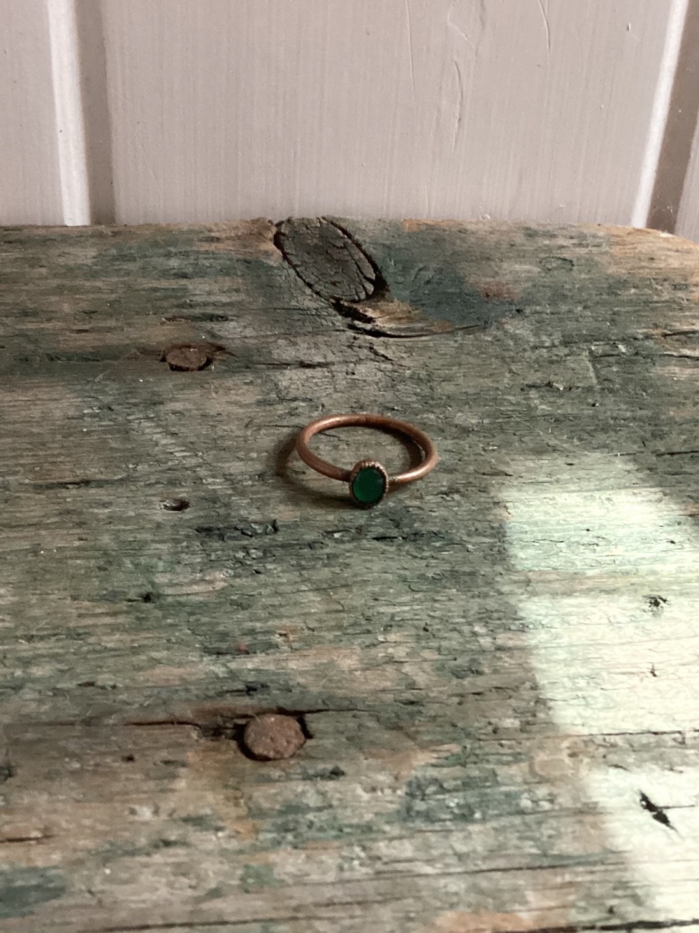 NEW Hawkhouse RING emerald copper handmade